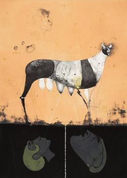 Carina lupa lithograph by Paul Wunderlich,