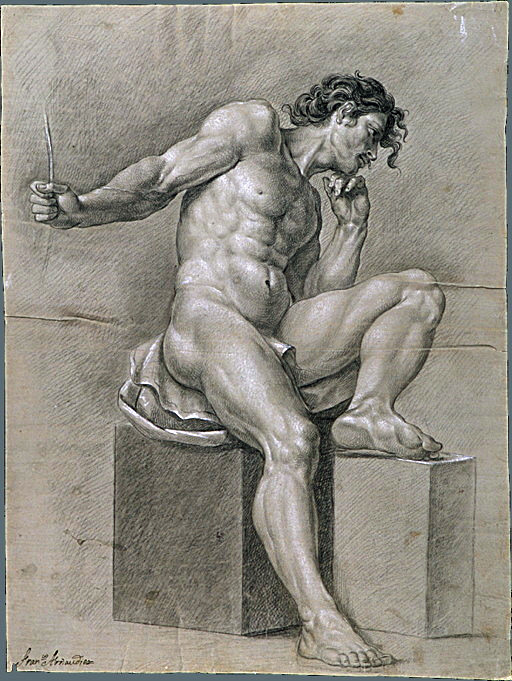 antonio-m:  Nude Man Academy (18th century) Francisco Arnandíez Madrid - Universidad