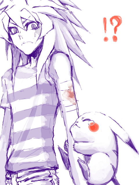 neoncarrotx3:  kasib:  There’s a lot of pictures with Ryou/Bakura with Pikachu.IS