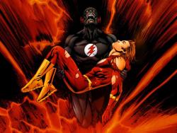 imthegdbatman:  Black Flash carrying a dead Bart Allen