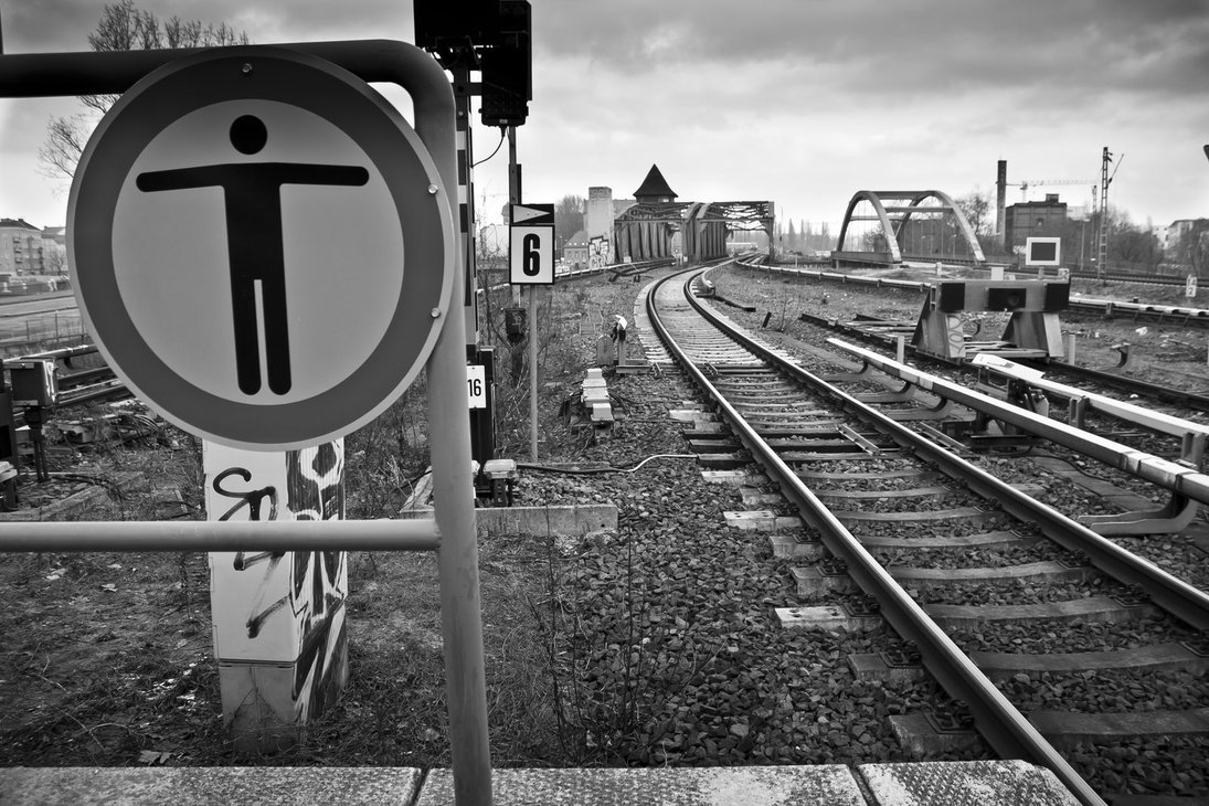 End of S-Bahn train station at Berlin Treptower Park