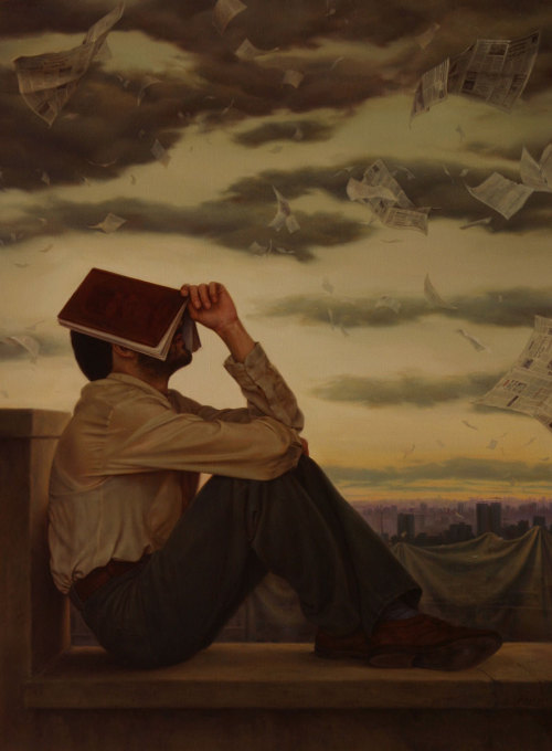 welovepaintings:  Iman Maleki Dizziness Oil on canvas 1998 100 x 75 