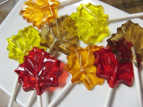 motymotymoty:FALLEN Maple leaf lollipops 12 pc 4 by VintageConfections