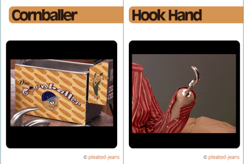 Arrested Development Clue Cards Cornballer and Hook Hand.