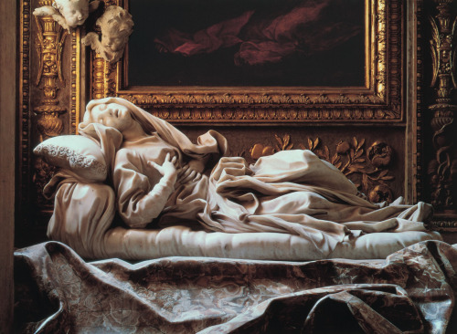 artmagnifique:GIAN LORENZO BERNINI. Beata Ludovica Albertoni, 1671-1674, marble. Italian Baroque.the