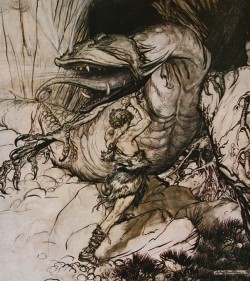 xxixiimxmvi:  The Ring  By Arthur Rackham 