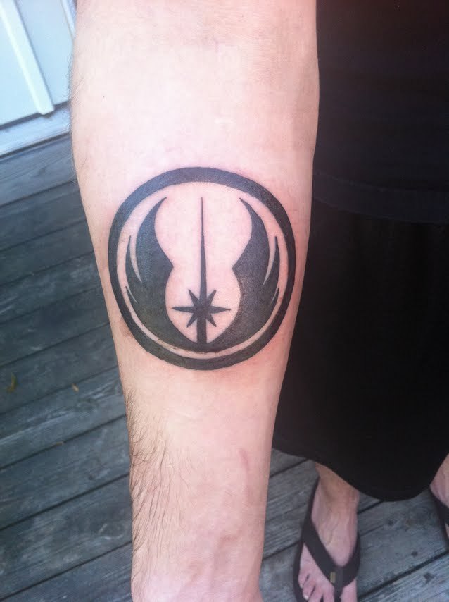 Check out my tattoo Rebel logo with the Jedi logo on the inside   rStarWars