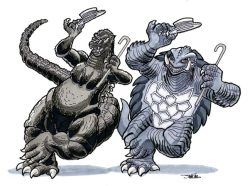 Amymebberson:  Whoever Has A Kaiju Comics License, Hire This Man Now! Silvaniart: