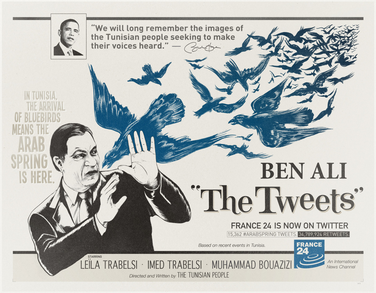 France 24 International News Channel: The Birds, Ben Ali