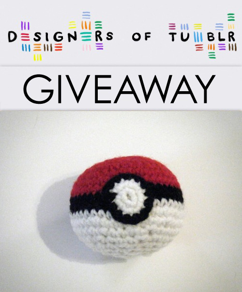 designersof:  FRIDAY GIVEAWAY!!!all you have to do isREBLOG TO WIN  this weeks prize is this super awesome hand crafted crochet poké ball that was kindly donated by Ashly from Skeeboo Productions please go check out the shop page ad see all the