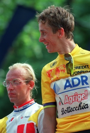 Happy birthday Greg LeMond, seen here looking rather perky after taking the Tour de France out 