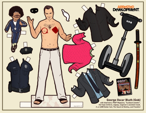 More awesome Arrested Development paper dolls by:  www.kylehilton.com.   