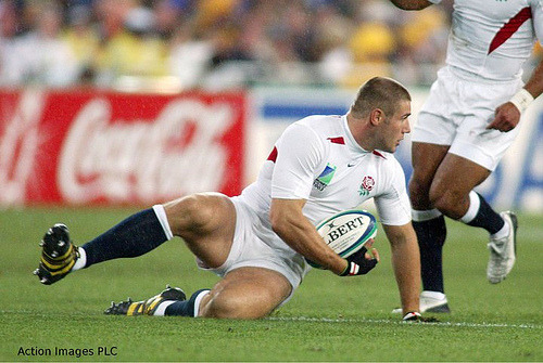 rowdymike: Thought that it was time to post a picture of Ben Cohen actually playing rugby!