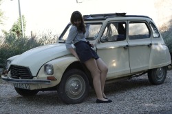 Me and my first car! It&rsquo;s so so cute and i feel like i've just stepped out of a 60&rsquo;s movie when i&rsquo;m in it. It&rsquo;s older than me, and it&rsquo;s in a bit of a state (we got it for next to nothing from a client of my dad&rsquo;s)