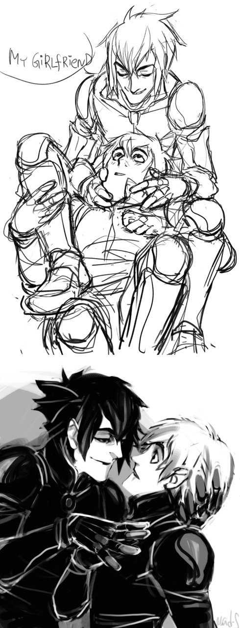 deliciousmuchentuchen:  Old fanart sketches :’} “StarFighter”© HamletMachine