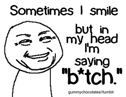 gummychocolates:  sometimes I smile but.