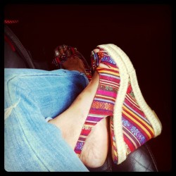 Loving my new Wedges!! So colorful!!