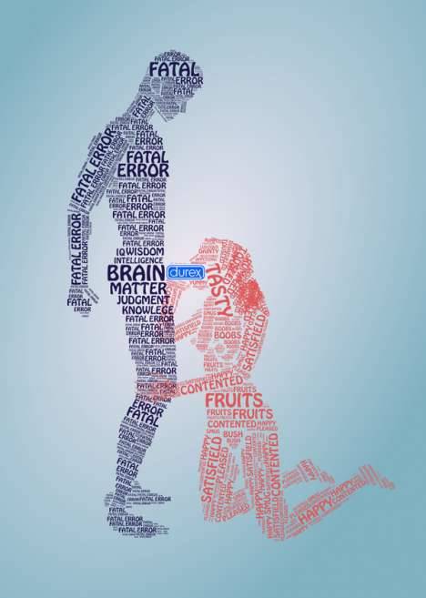 sabrinarahrovi:  “Typesex with Durex”  This Durex campaign, illustrated by Andreh Krahne, uses only typeface to create its images - very well done, Facebook flagged my account after I attempted to share the images. 
