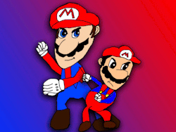 sociallyunacceptableart:  sociallyunacceptableart: I didn’t sleep last night, and spent my time browsing your blog. I came across this picture and thought “Mario looks like he’s busting a funky groove”. Then this happened. I am truly sorry for