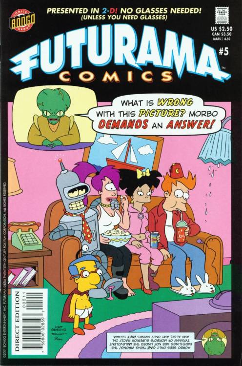 comicbookcovers:Bong Comics Presents: Futurama #5, August 2001