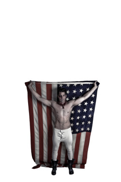 STUDY OF BOY WITH FLAG | photograph of dan
