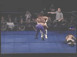 Petey Williams - The Canadian DestroyerBest finisher ever! Check out the ref! Hahaha