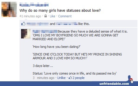  I laugh because it’s true. 