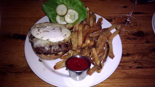 My delicious Wagyu burger from Sandra Bullock’s Bess Bistro in Austin, TX.