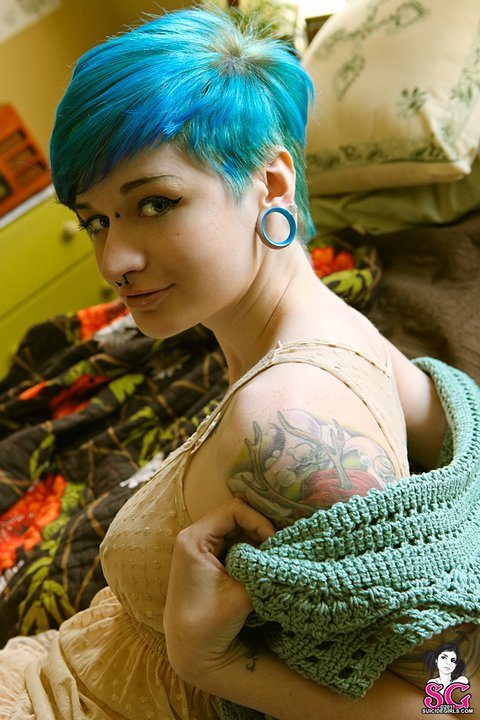 Porn Blue hair are awesome! photos