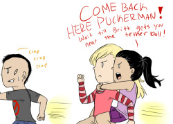 More little brittana and a little Puck. :D