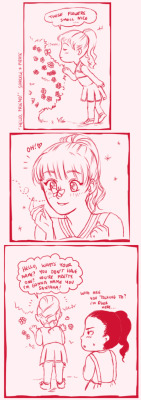 sparklepirate:  “Hello, friend!” ♥ Quick silly comic. I just really wanted to draw Brittany, lol! 