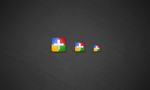 Daily Design. Google+ social icons. Download them if you want right here. http://www.anthonywartinger.com/extras/07.06.2011-GooglePlus.psd