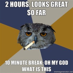 ohfuckyeahmemes:  Art Student Owl 