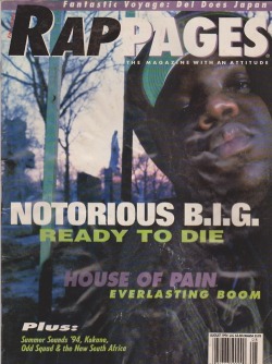 olmecrecords: Notorious B.I.G. Rap Pages Cover (1994). 