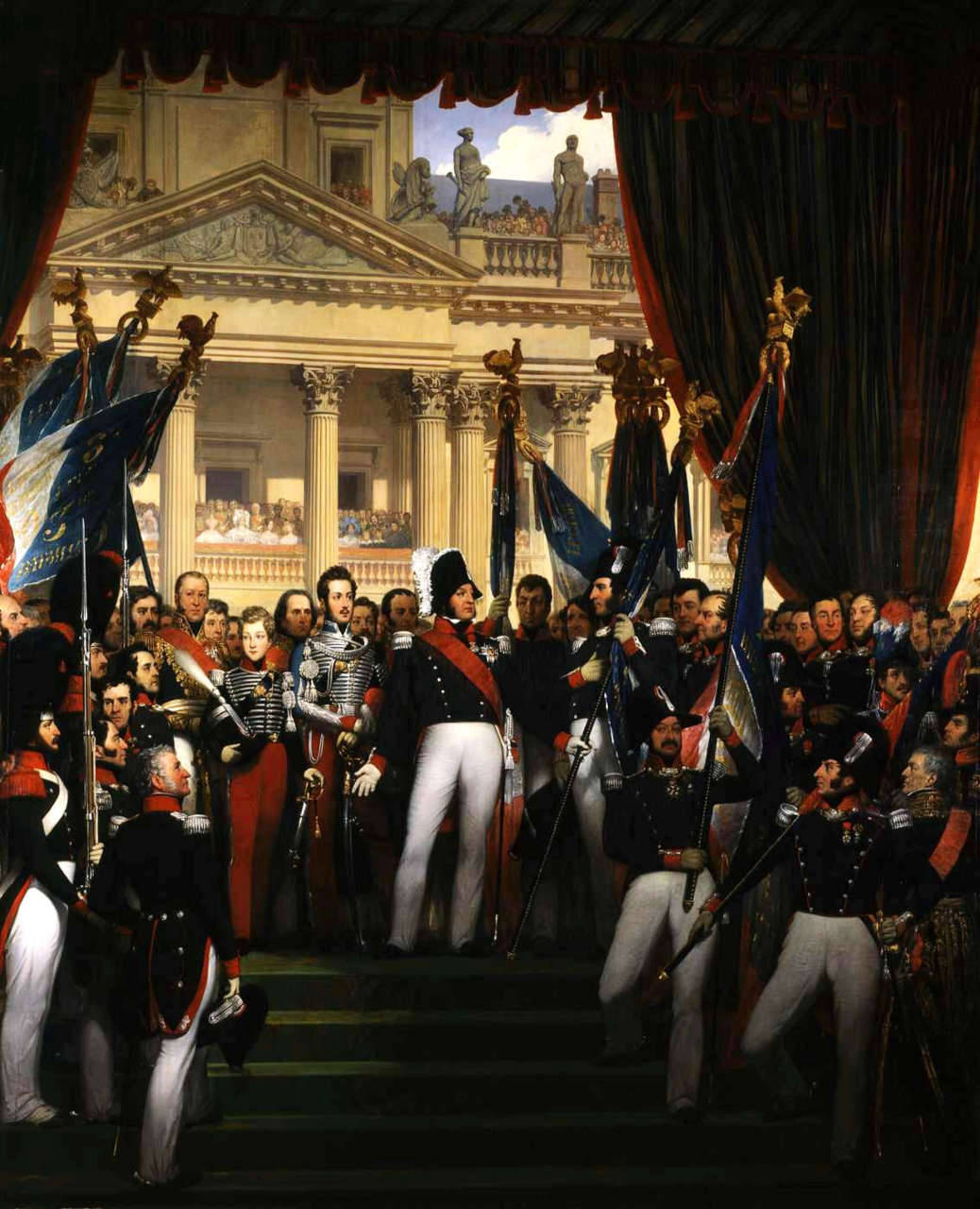 Joseph-Désiré Court - Le Roi donne les drapeaux à la garde National de Paris et