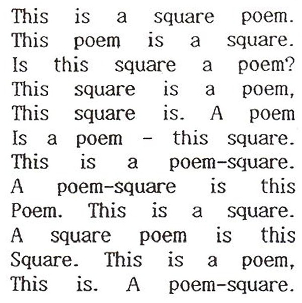 visual-poetry:  “square poem” by bob cobbing 