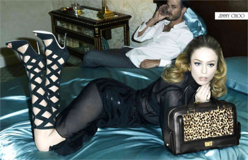 anjelicadara:A hotel affair with Raquel Zimmermann and Ben Hill for Jimmy Choo’s Fall 2011 campaign.