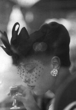 theniftyfifties:  Hat by Gilbert Orcel, 1956.  Photo by Henry Clarke.  