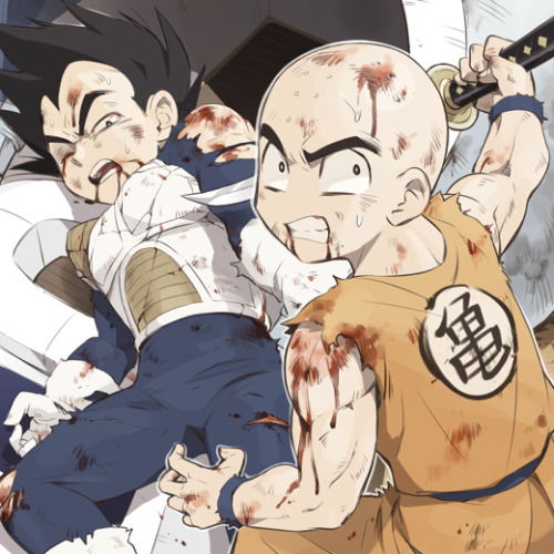 goatygoatyeah:  rottenmeats:  thegoodsonisbad:  noxi:  wow this is amazing, I love how they drew the blood, it actually looks like it’s dripping  sweet style  Oh man awesome.  DBZ rules  i have the weirdest boner