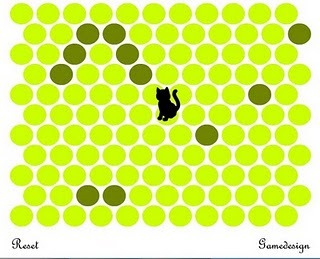  Tente cercar o gato -É VICIANTE! Vá clicando nos círculos mais claros, eles ficarão
