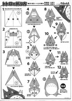 yellowplastichearts:  Origami Totoro   Dla