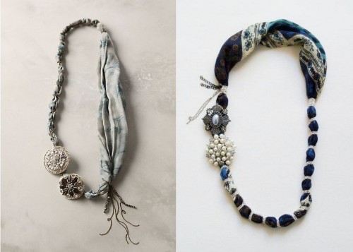 DIY Anthropologie Inspired Paisley Rebirth Necklace (original on left and found here), but unavailab