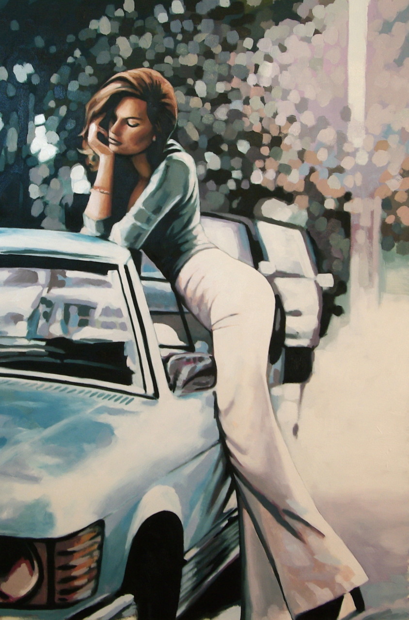 thomassaliot:  Blue Merc and flares  Just finished Oil/canvas 
