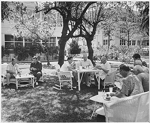 What’s Cooking Wednesdays: Little White House Lunch
usnatarchivesexhibits:
“ Discussing business is always more enjoyable when accompanied by food—wouldn’t you agree? This photograph is of President Harry S. Truman eating a picnic lunch with members...