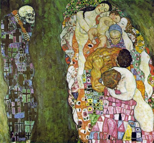 jacobcypherle:
“ Gustav Klimt- Death And Life
1908-1916
One of my favorites by Klimt.
”
Funny story- I wanted to hang a poster of this in my living room, my roommate and I both really liked that painting and Klimt in general. Anyway, so I found one...