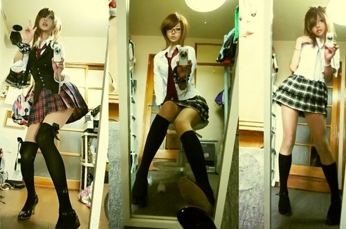 everamor:  everamor  three sexy schoolgirl styles. 
