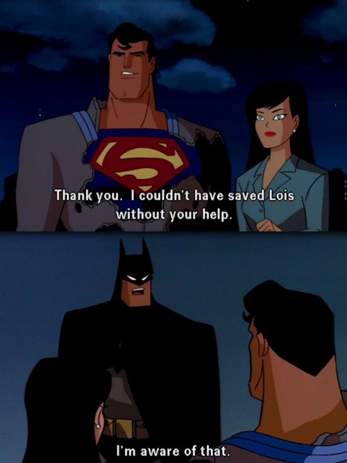 artisticawesomeness: This is why Batman will always be more awesome than Superman.