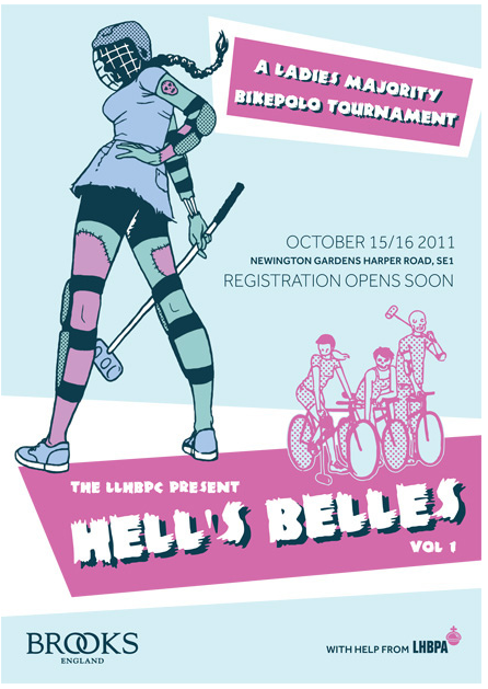 fuckyeahgirlsandbikes: isay:nickrearden: Coming in October - Hell’s Belles - a women’s bike polo tou