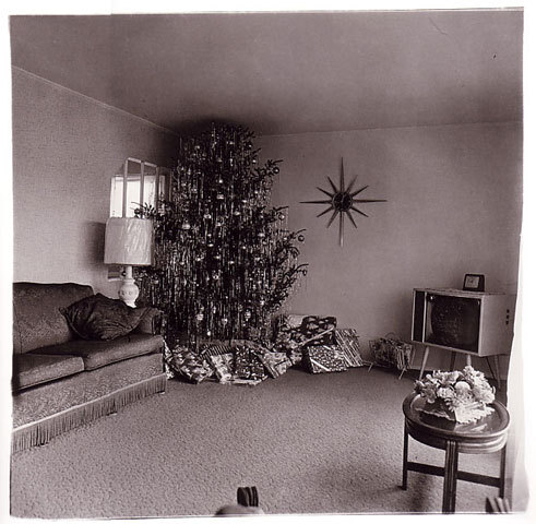 xicanismo: Diane Arbus ‘Xmas Tree in a Living Room in Levittown, L.I.,’ 1963