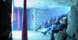 owlmylove:  thesanityclause:  221cbakerstreet:    Secret cinema found beneath Paris. In September 2004, French police discovered a hidden chamber in the catacombs under Paris. It contained a full-sized movie screen, projection equipment, a bar, a pressure